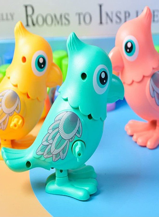 Quasar Wind Up Cute Colorful Parrot Toy Pull Back Toy Key Operated Mobilization Vehicle Playsets Fantastic Birthday Gifts Little Kids Picnic Playing Your Children (Pack of 1) - Multicolor - Image 1